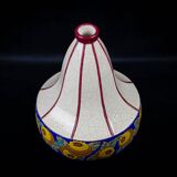 Art Deco Longwy spinning top vase in cloisonné enamel - 1930s