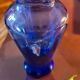 Large blue vase