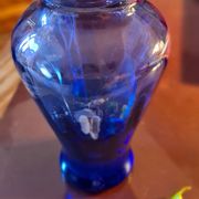 Large blue vase