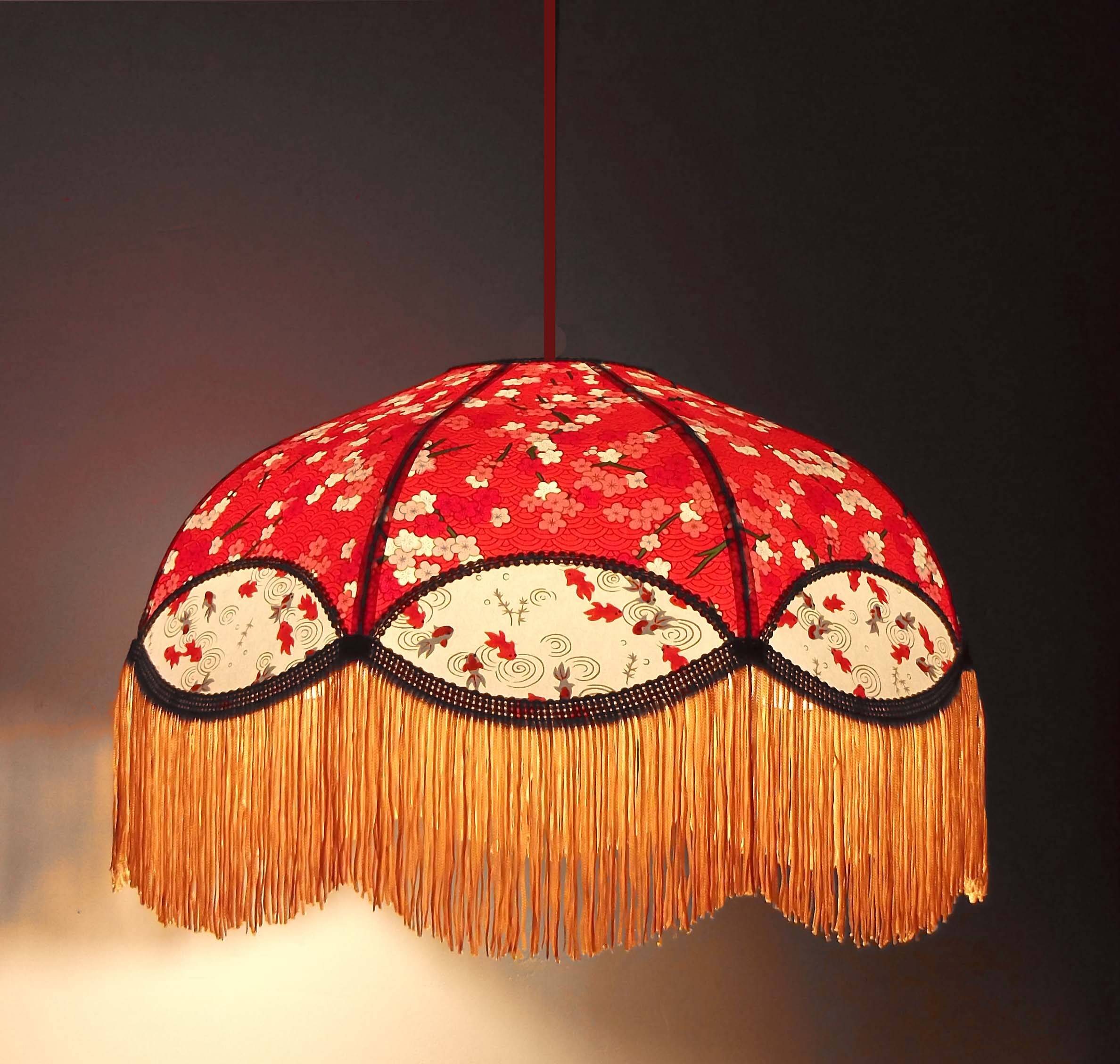 Retro Japanese paper pendant light "Vimala"