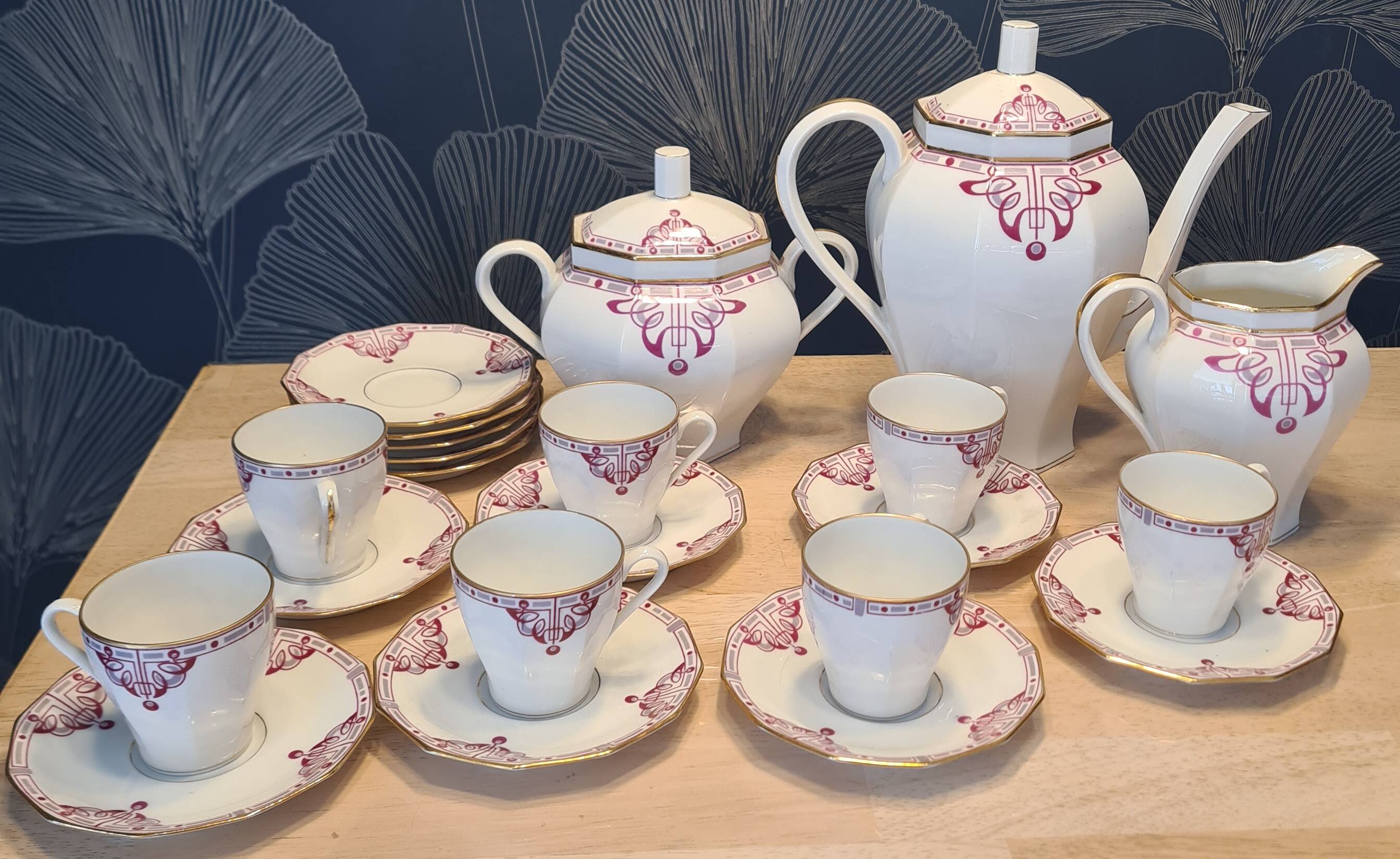 Art Nouveau café service Limoges BRP Bernardaud and Raynaud