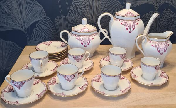 Service à café Art nouveau Limoges BRP Bernardaud et Raynaud