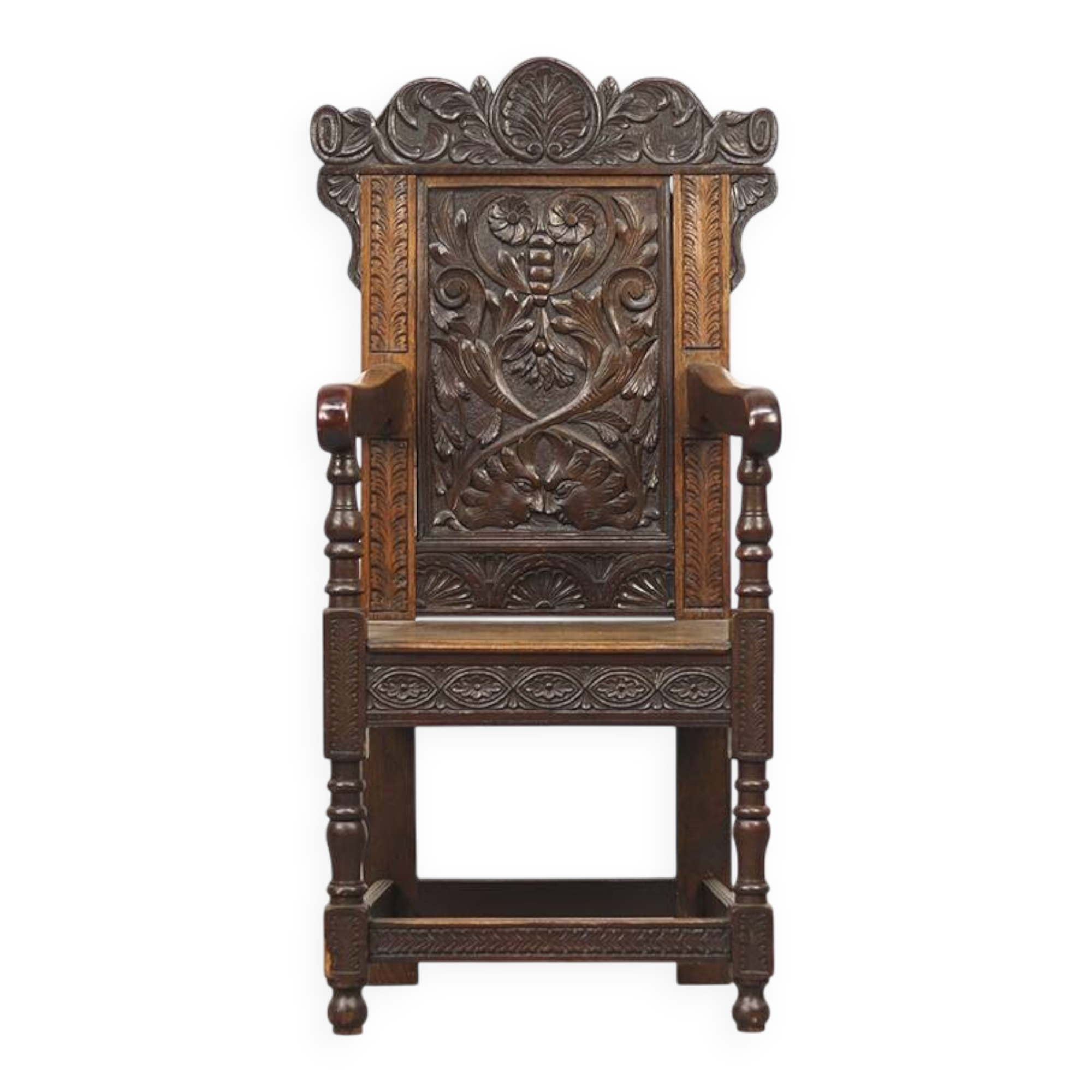 Fauteuil Wainscott anglais du XVIIIe siècle.