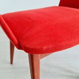 4 Louis Paolozzi red chairs