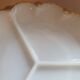 Dish with 3 compartments in opaline and vintage gilding