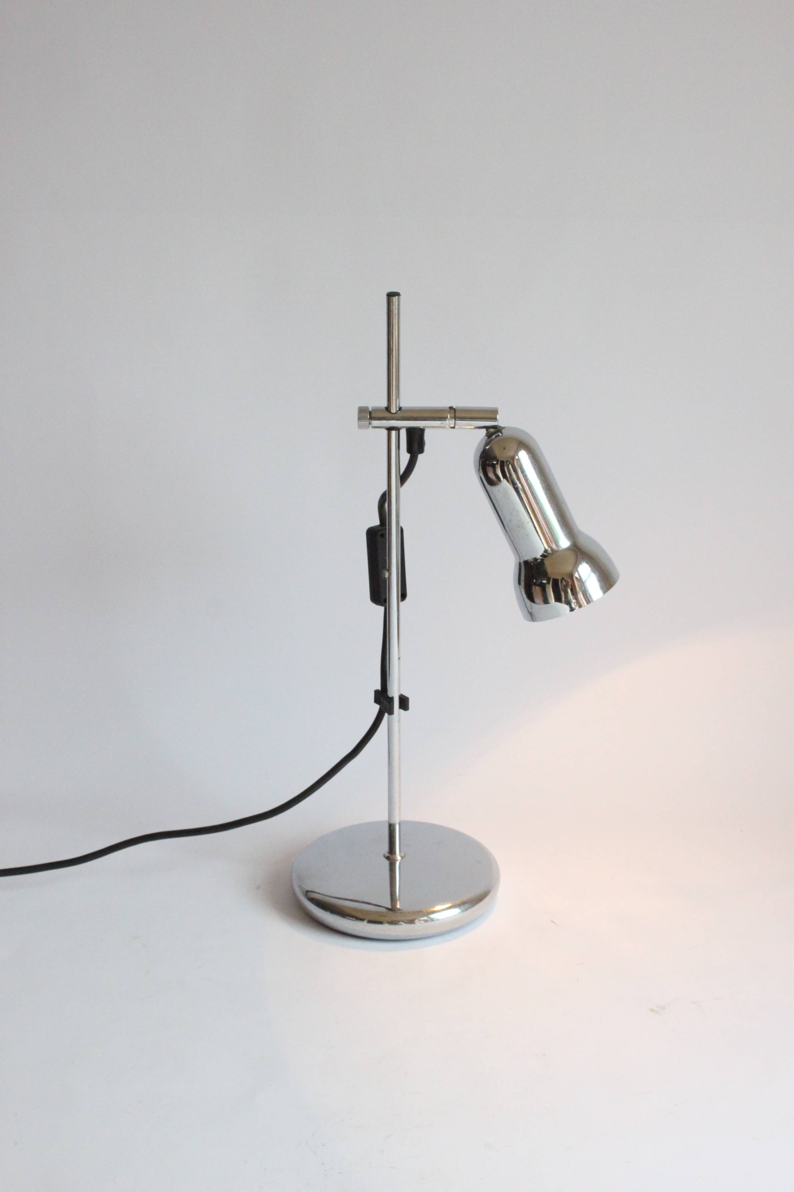 Lampe de bureau chromée par OMI, années 1960
