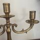 Vintage brass three-light candlestick