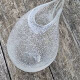 Small bubbled vase in blown glass