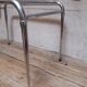 Desk table 120x76cm chrome metal and glass