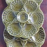 Three Sarreguemine oyster plates