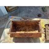 2 cast iron planters from 1900 from Charleville-Mézières, rockery style