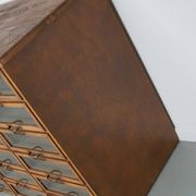 Vintage Dutch oak haberdashery shop cabinet, 1930s