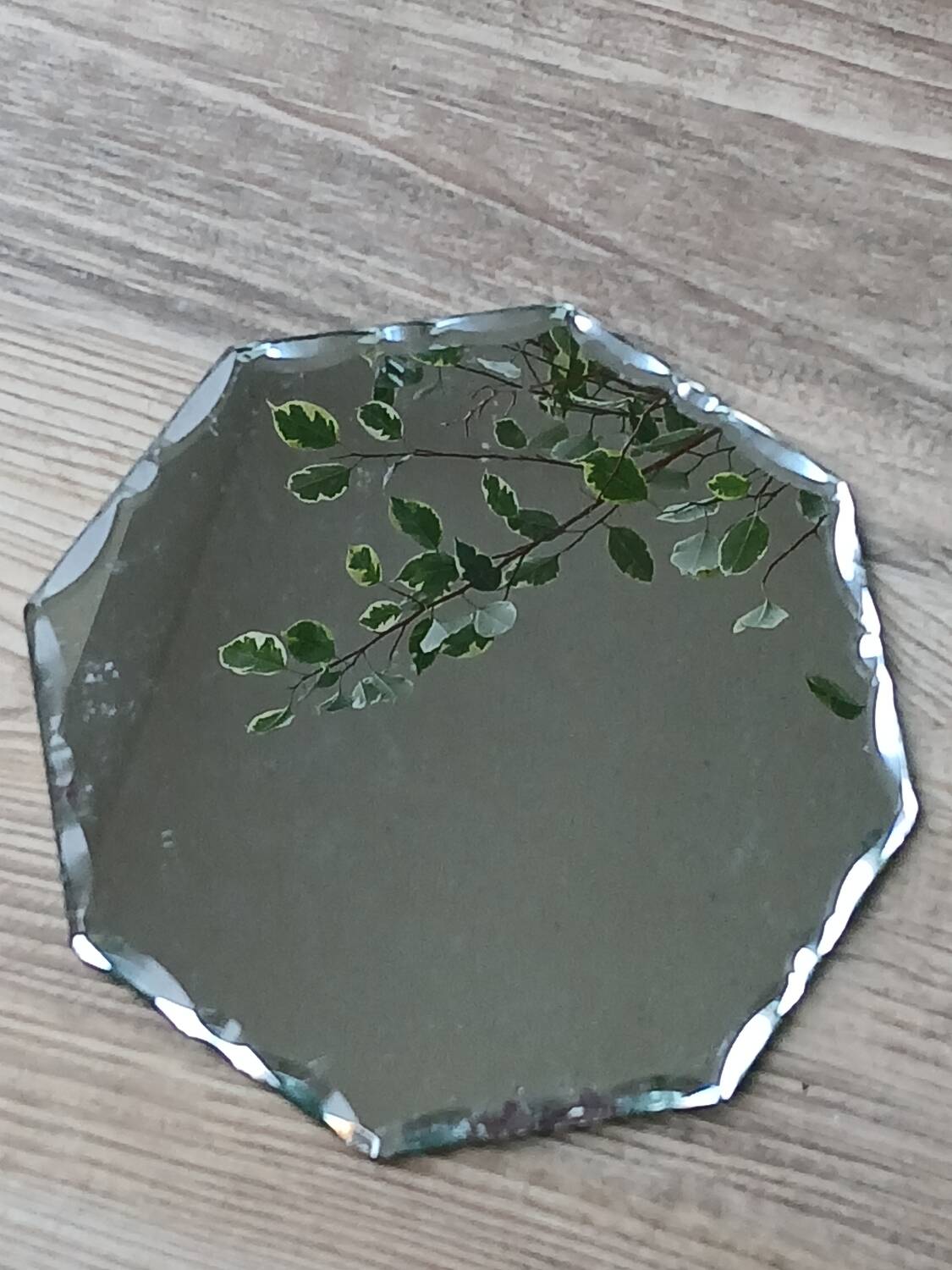 Beveled mirror to place