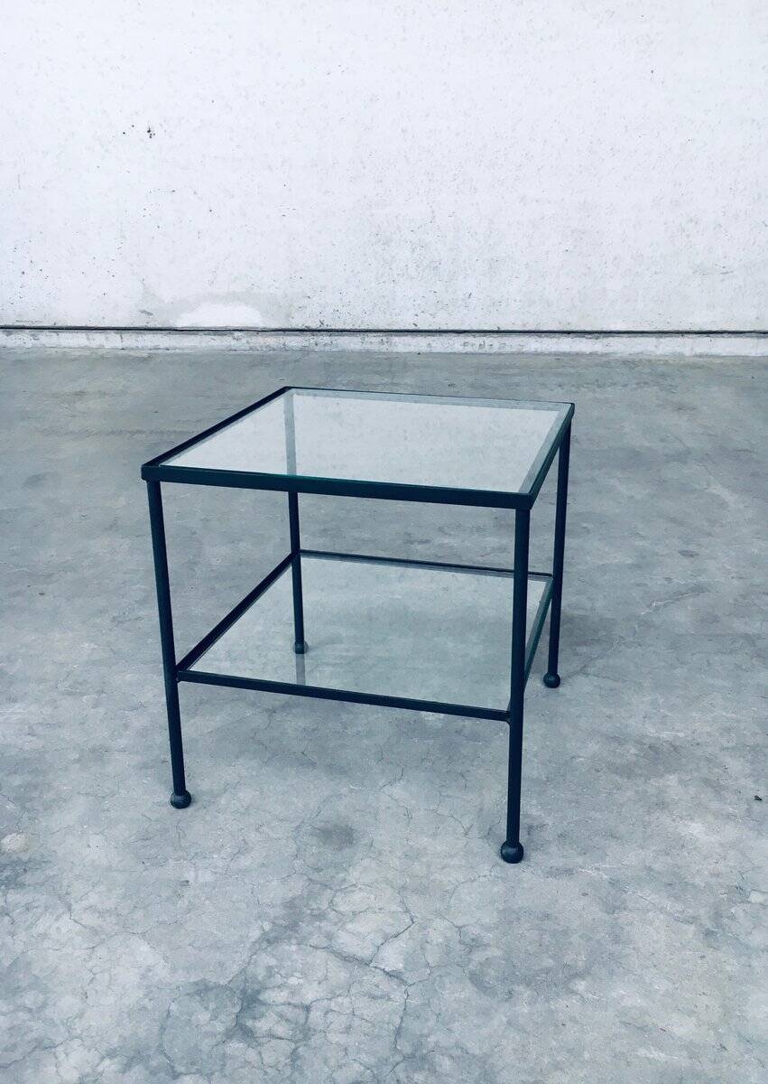 Minimalist Design Two-Tier Low Side Table, Belgium, 1960s