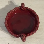 Small red ceramic catchall signed Bily – 1950s