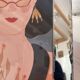 Vintage beveled mirror frame
