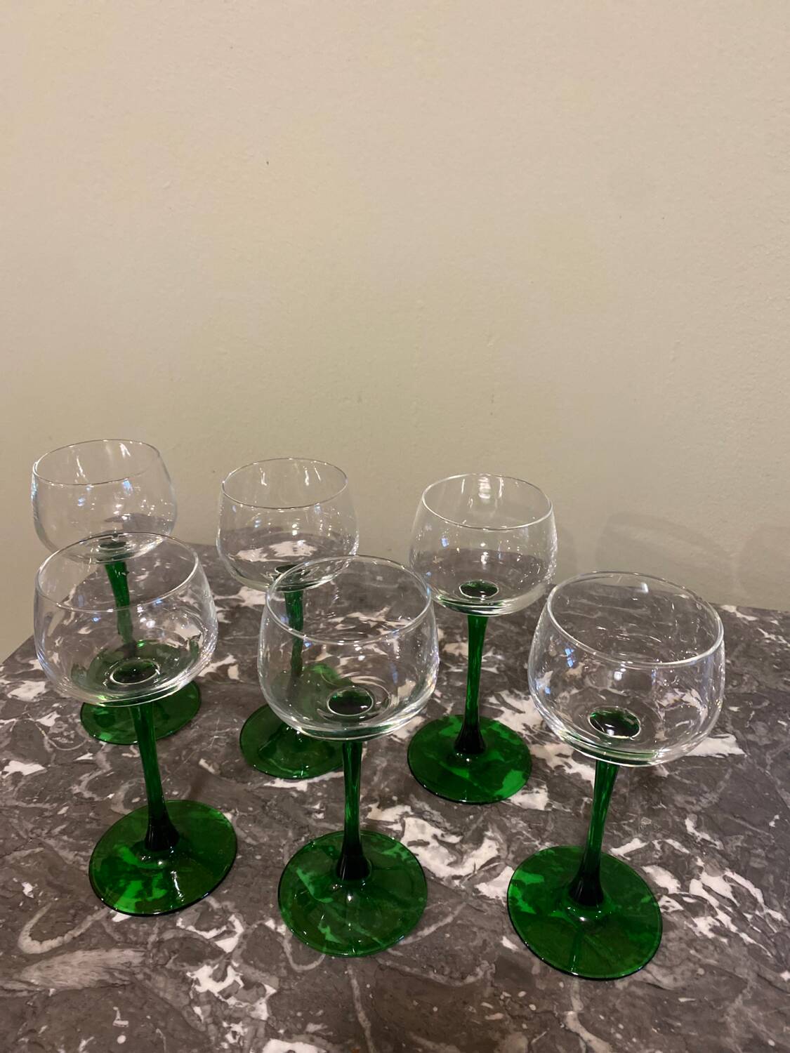 Green stemmed glass