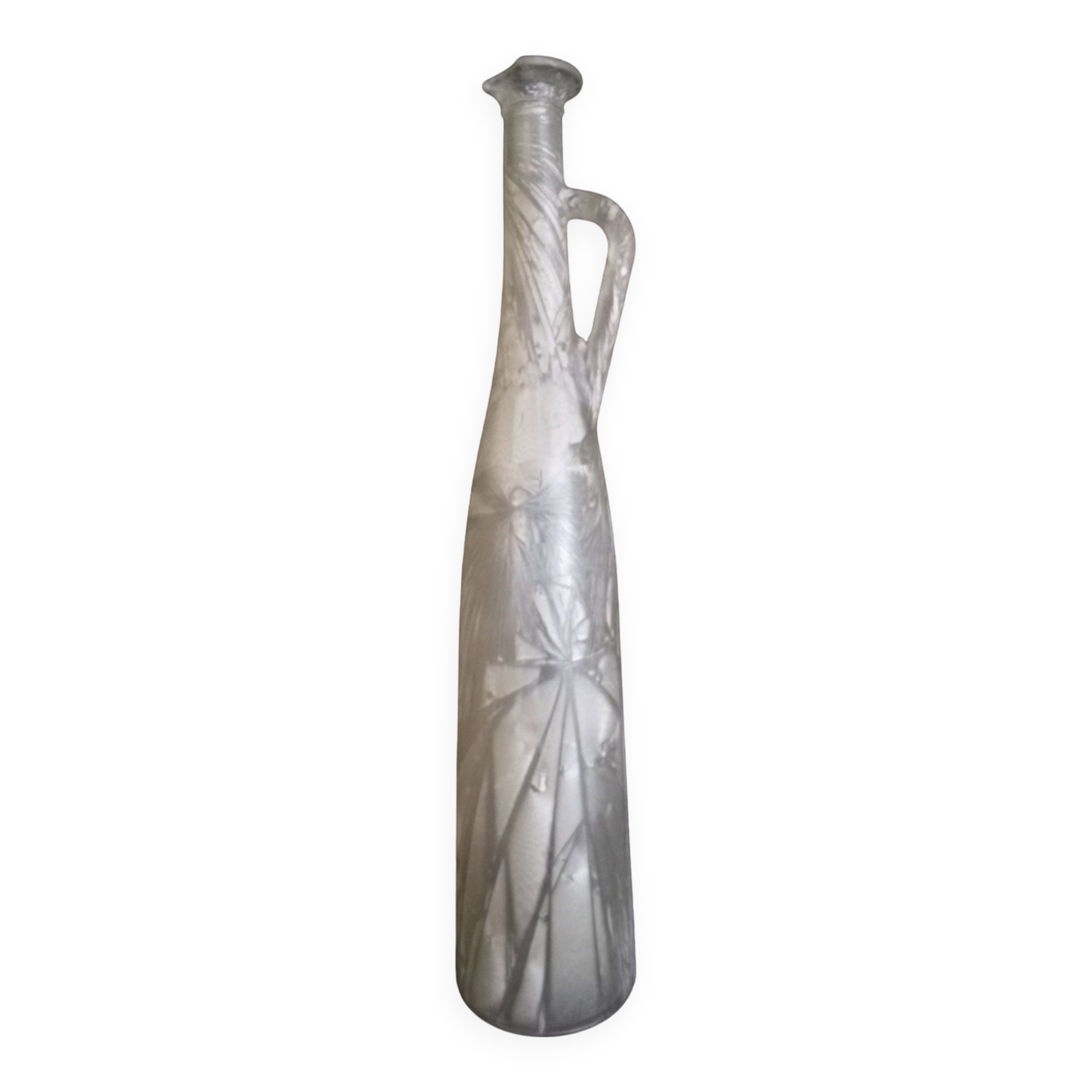 Kevin Stal (Son of Eric Saint Val) - Frosted glass bottle vase, h-48 cm.