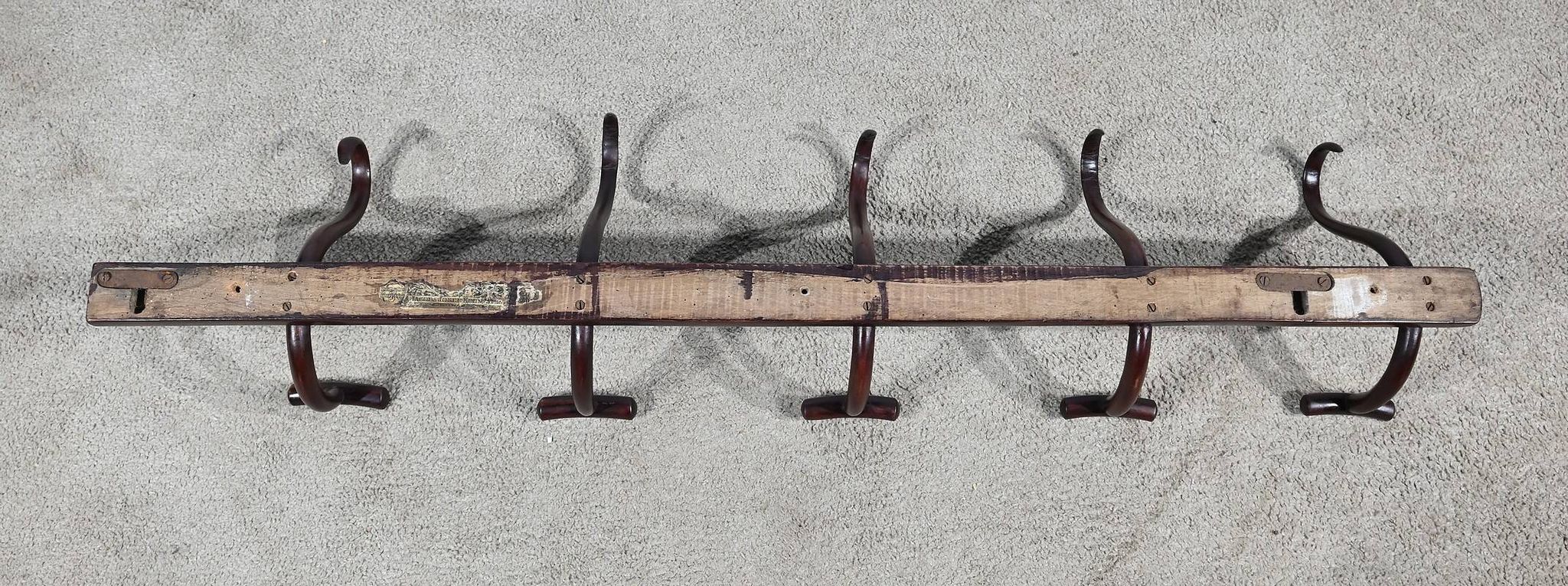 Cloakroom Coat Rack in Curved Beech, J&J Kohn – Early 20th Century