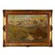 Modern painting signed G. Federici, mountain landscape, oil on canvas.