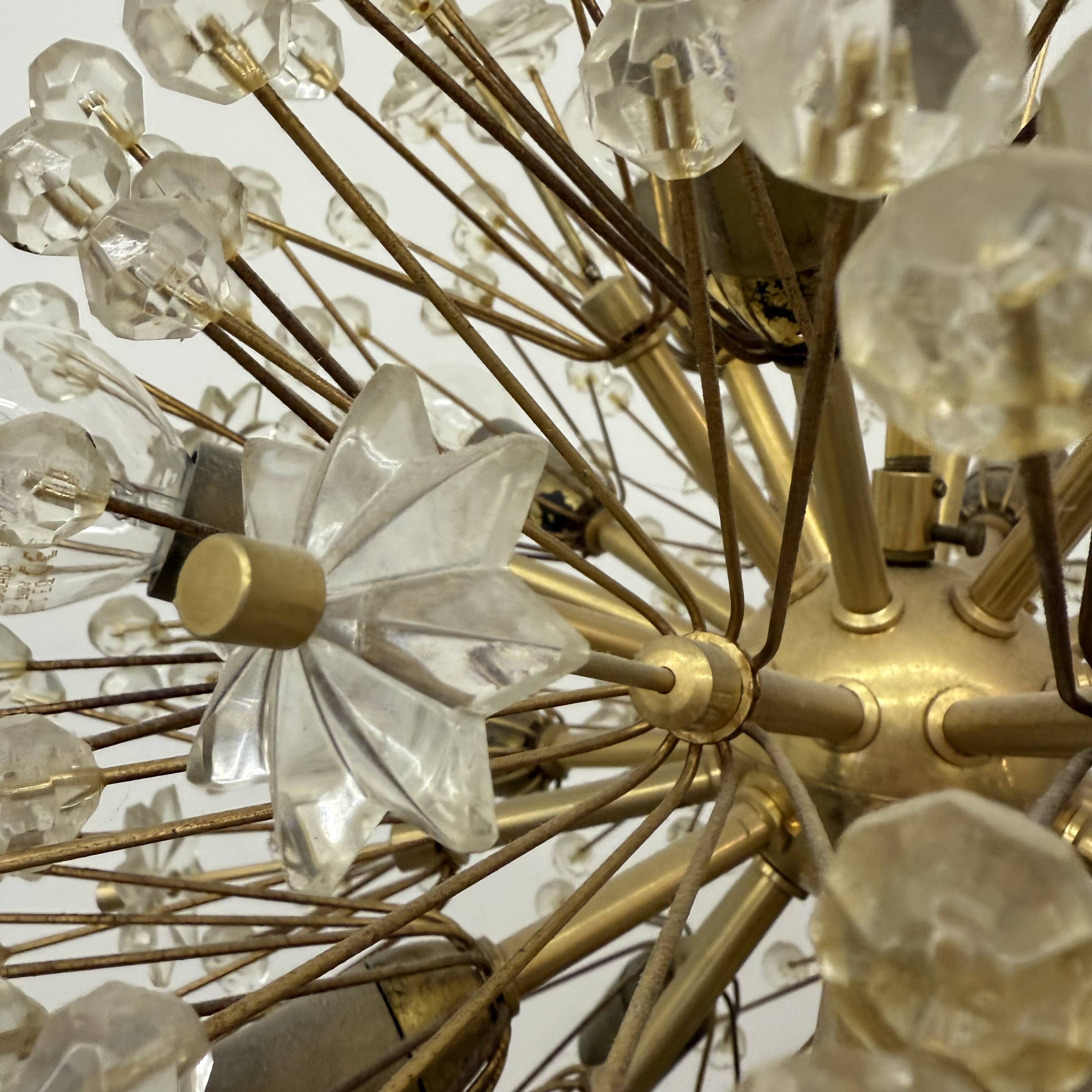 Starburst Brass Chandelier by Emil Stejnar , Austria 1960s