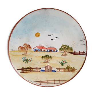 Portuguese Dish Underside hand paint