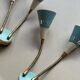Pair of vintage Stilnovo style wall lights, 50-60s