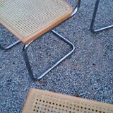 Set of 4 chairs cesca B32 Marcel Breuer Italian edition 1970