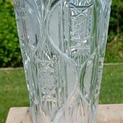 Cut glass vase in Art Deco style