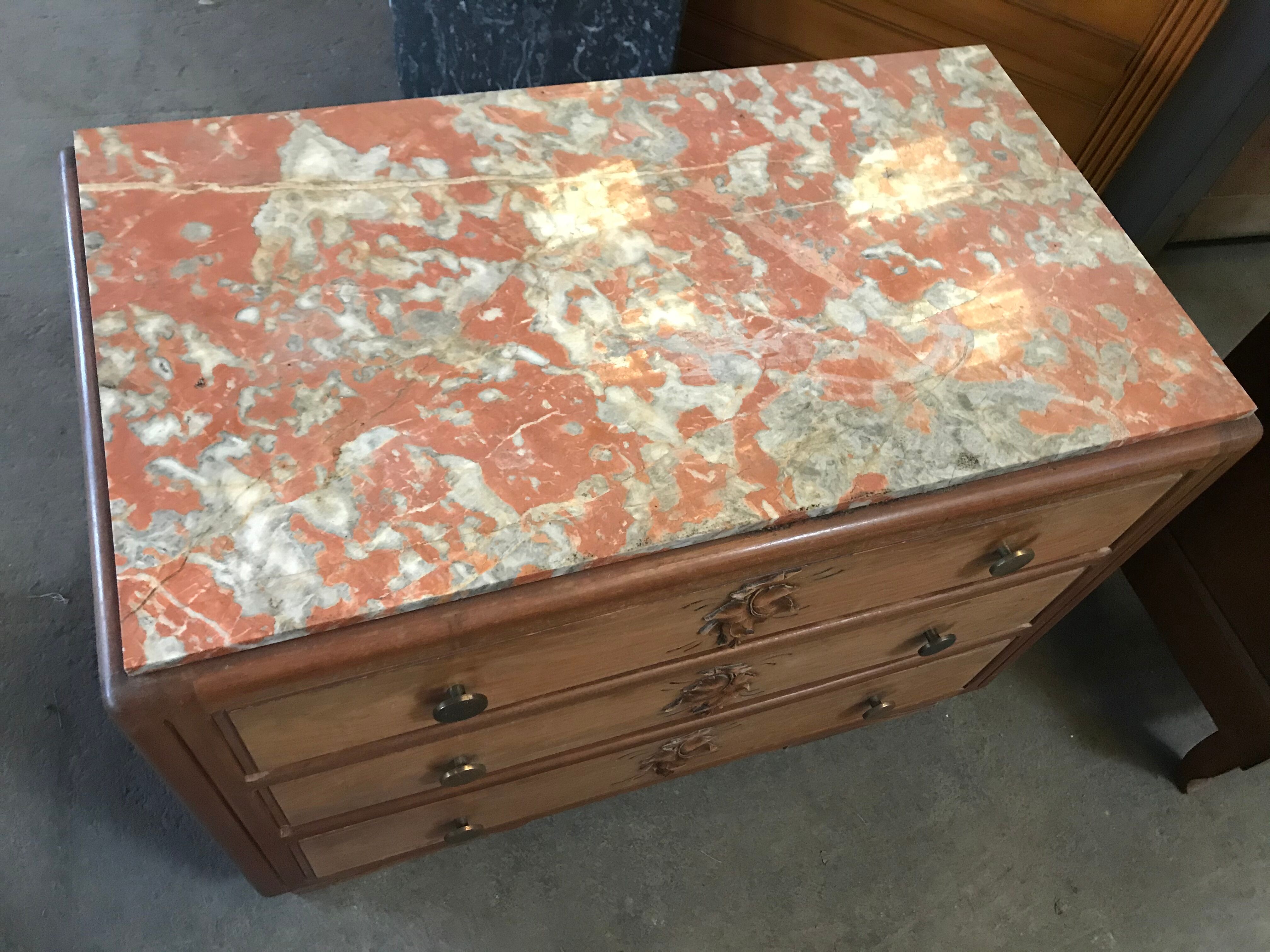 Art deco dresser in solid walnut