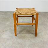 Rope stool and square wood 60s