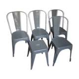 Suite Tolix chaises et tabouret 30-60