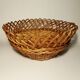 Vintage round wicker basket
