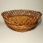 Panière ronde en osier vintage