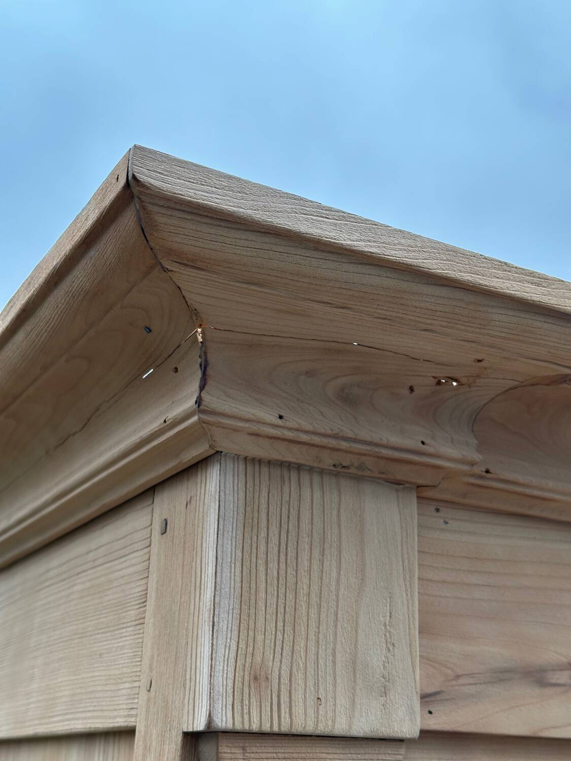 Two-part cherry wood sideboard