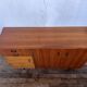 Vintage teak metal foot row