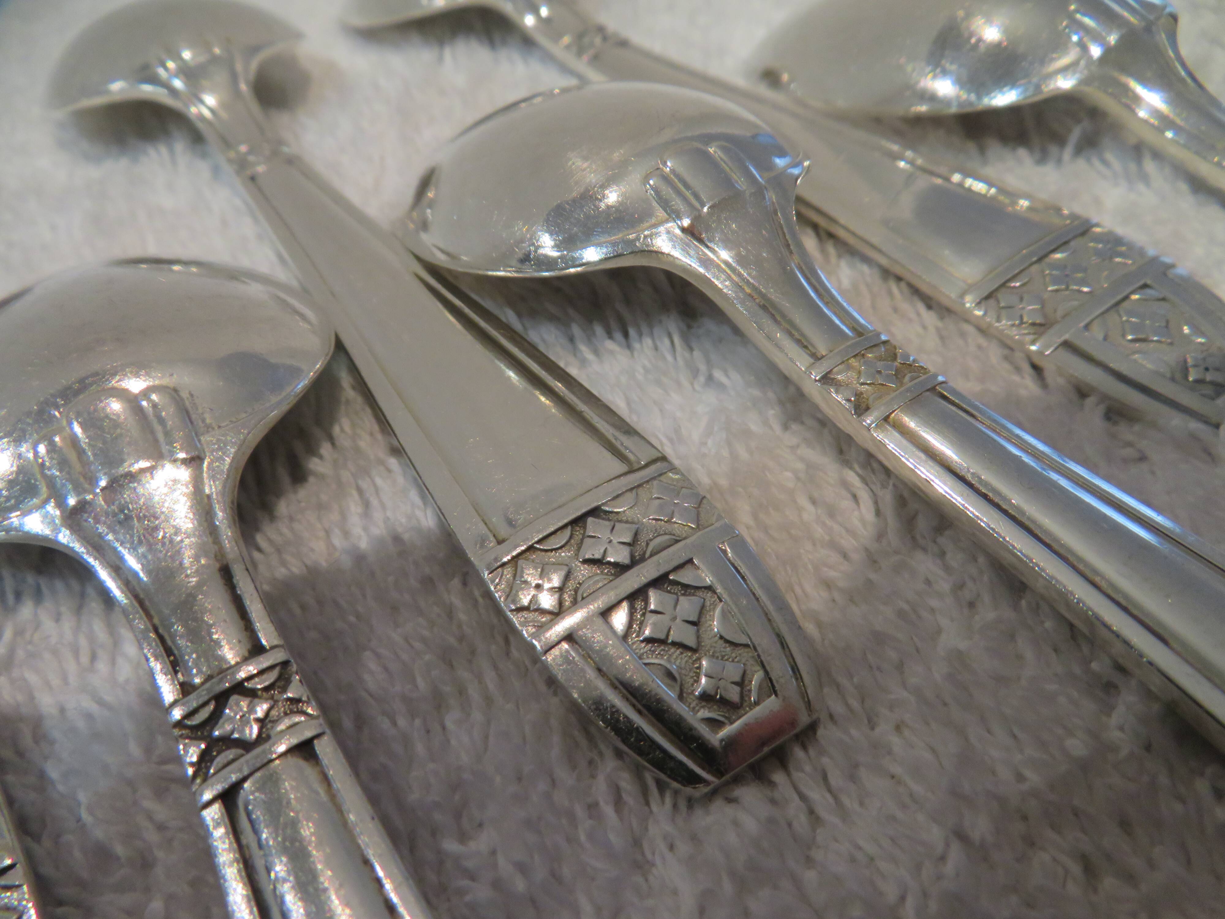 12 silver-plated coffee spoons, AR Grand Prix Monaco, 13.7 cm