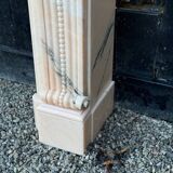 Louis XVI Style Fireplace in Pink Marble Circa 1980