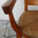 Fauteuil ancien en bois et paille