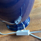 Blue ceramic lamp base