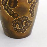 L. Brisdoux gilded copper vase