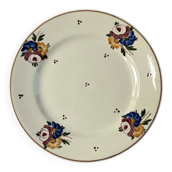 Assiette en faïence peinte à la main 22cm
