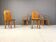 Vintage brutalist dining chairs set of 4 - 1960s