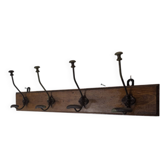 Old coat rack with 4 hooks