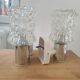 Pair of 1970s crystal wall lights