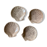 Series of 4 sandstone shell cups