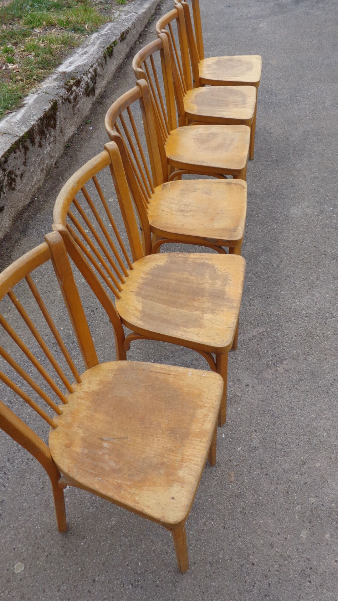 6 chaises baumann de bistrot