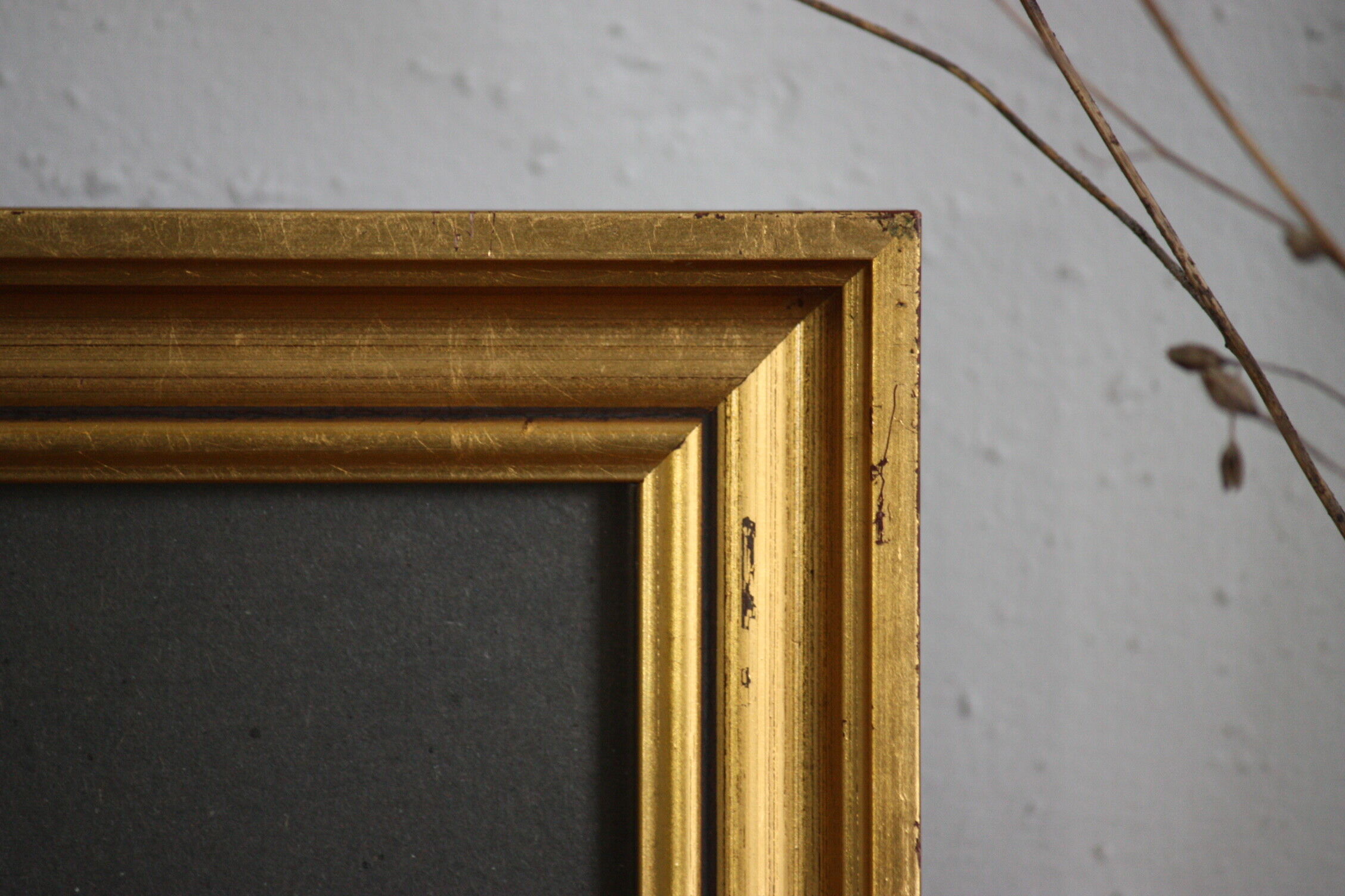 Gilded wood glazed photo frame