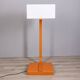 Vintage Space Age Italian Orange Metal and Acrylic Glass Floor Lamp, 1970s