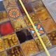 Vintage coffee table "Moulin de la roue" Vallauris in glazed ceramic and forged metal